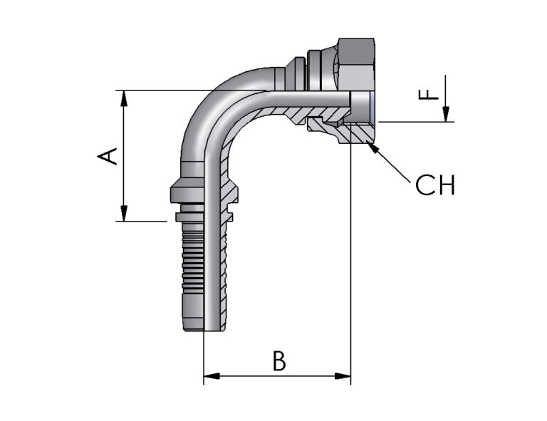 BSP FEMALE 90° ELBOW, 60° CONE